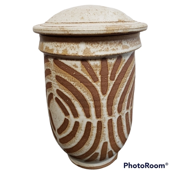 Vintage Signed One of a Kind Art Pottery Canister with Lid Jim Boldt James Boho - Picture 1 of 15